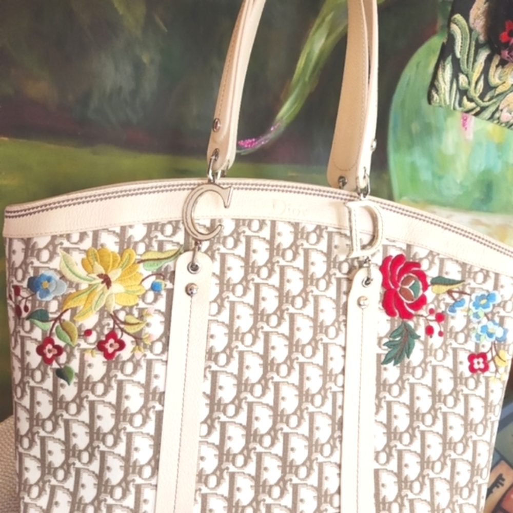 CHRISTIAN DIOR Y2K Brown Canvas Diorissmo Embroidery John Galliano Ltd Ed Purse - Picture 16 of 16